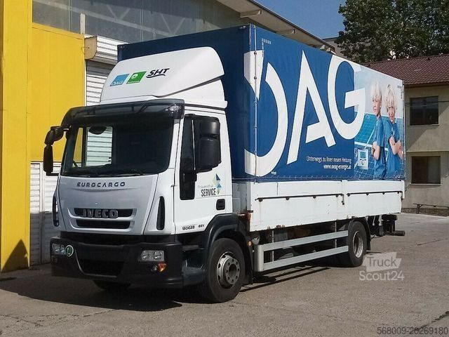 Φορτηγό πλατφόρμα με μουσαμά IVECO ML150E28, LBW, EEV Automatik