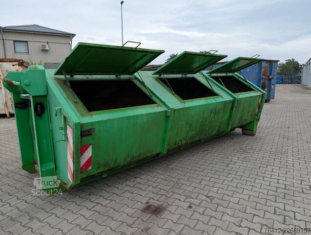 Container cu cârlig A1 Container -GEBRAUCHT- Hausmüllbehälter 12 m³ ? Pendelklappe ? Normbehälter ? WW26-14 ? Abrollcontainer