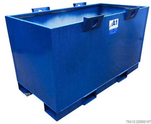 Container cu cârlig A1 Container Metallbox - Lagerbox - 2 m³ - RAL 5010 - Absetzmulde