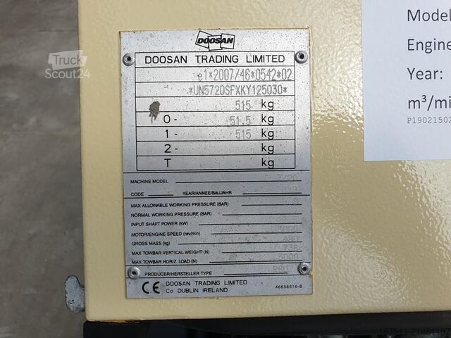 Compresseur frigorifique Doosan 7 / 20