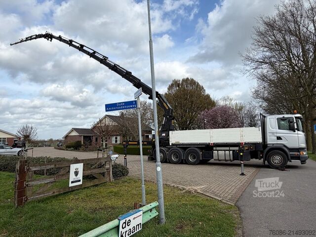 Camion cu macara Scania G450 8x4 triple, PALFINGER PK92002 (92tm) FLYJI...