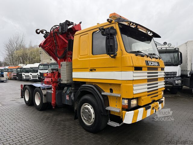 Autokran Scania R143 450 V8 6X4 Kran Palfinger 45000 / Oldtimer
