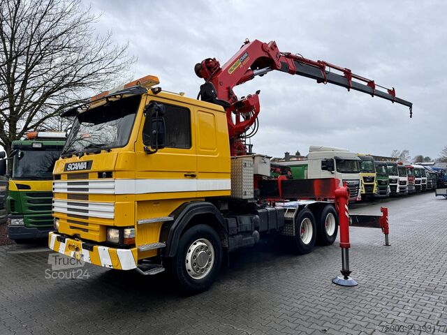 Schwerlast LKW/SZM Scania R143 450 V8 6X4 Kran Palfinger 45000 / Oldtimer