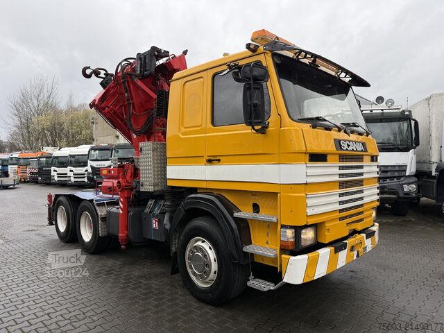 Schwerlast LKW/SZM Scania R143 450 V8 6X4 Kran Palfinger 45000 / Oldtimer