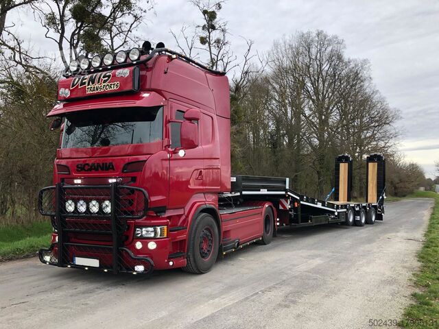 Dieplader voor het transporteren van bouwmachines Louault Porte Engins