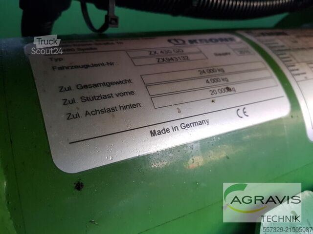 Szecskázó pótkocsi Krone ZX 430 GD