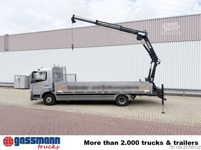 Pick-up kombi Mercedes-Benz Atego 822 L 4x2 mit Heckkran MKG HLK76-a2,