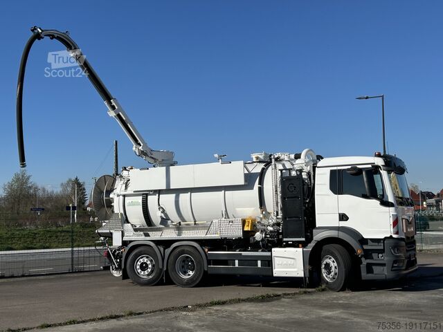 Всмоктувальний/промивний автомобіль MAN TGS 26.480 6X2 Saug-Druck Spüler Kipper