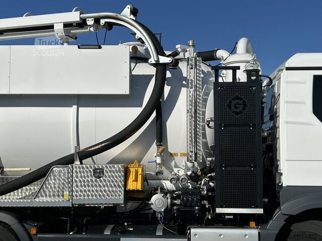 Всмоктувальний/промивний автомобіль MAN TGS 26.480 6X2 Saug-Druck Spüler Kipper