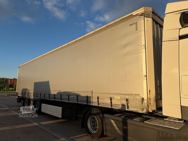 Brandalı açık yarı römork KRONE SD Pritsche+Schiebeplane+Edscha/Luft-Lift