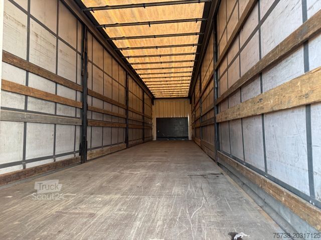 Brandalı açık yarı römork KRONE SD Pritsche+Schiebeplane+Edscha/Luft-Lift