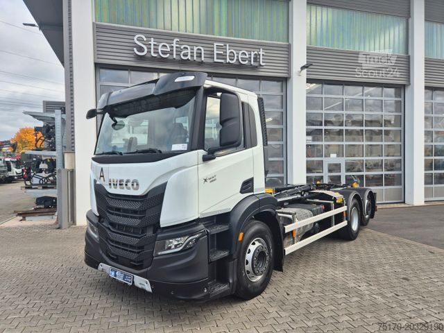 Camion benne à bras amovible IVECO AD280X46Y/PS ON Palfinger PH T 20 SLD5 Intarder