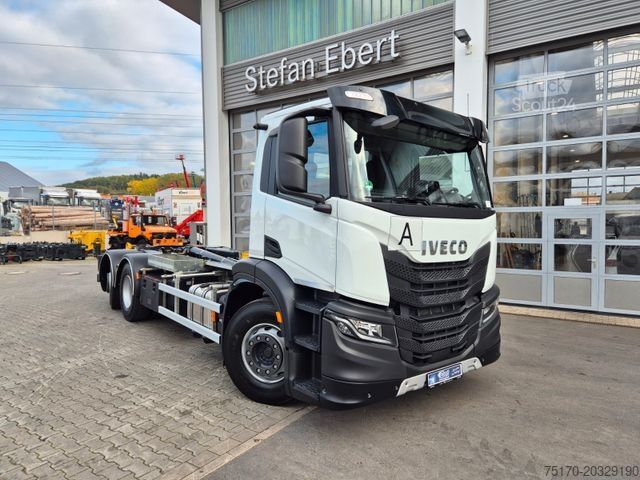 Camion benne à bras amovible IVECO AD280X46Y/PS ON Palfinger PH T 20 SLD5 Intarder