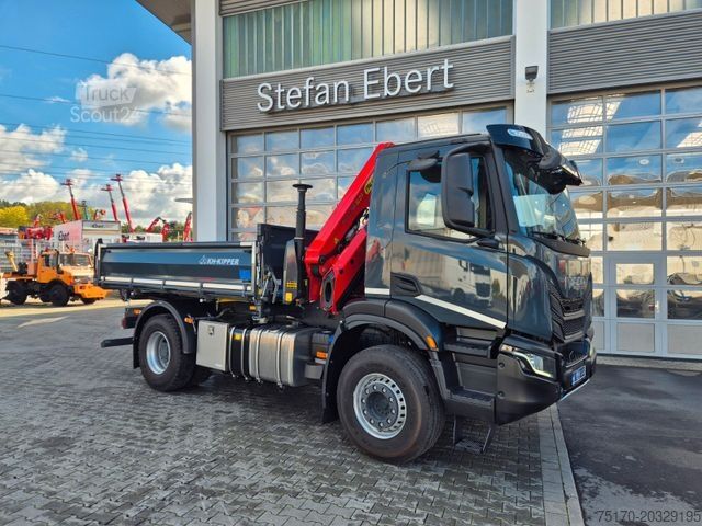 Trijų pusių savivartis sunkvežimis IVECO AD200X46/P HR OFF Palfinger PK 12.501 Funk AHK