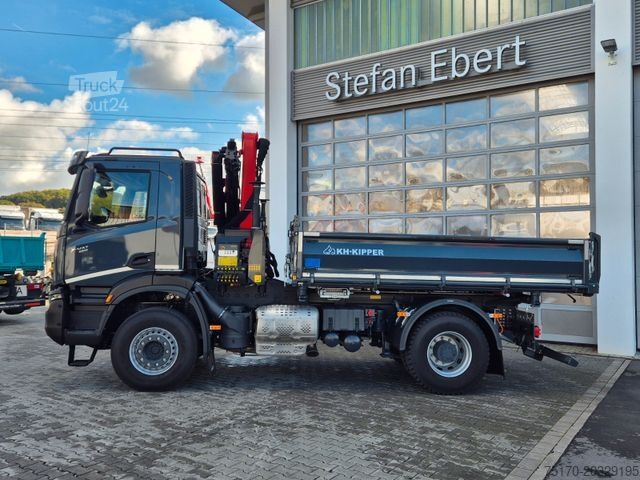 Trijų pusių savivartis sunkvežimis IVECO AD200X46/P HR OFF Palfinger PK 12.501 Funk AHK