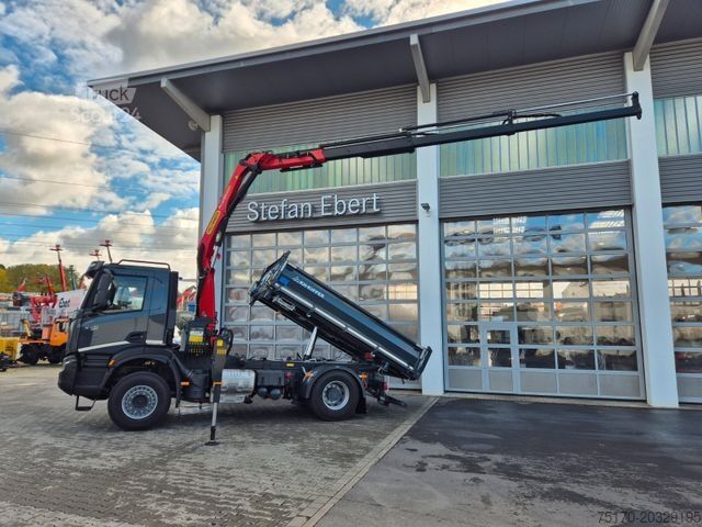 Trijų pusių savivartis sunkvežimis IVECO AD200X46/P HR OFF Palfinger PK 12.501 Funk AHK