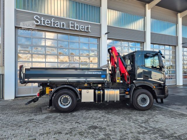 Trijų pusių savivartis sunkvežimis IVECO AD200X46/P HR OFF Palfinger PK 12.501 Funk AHK