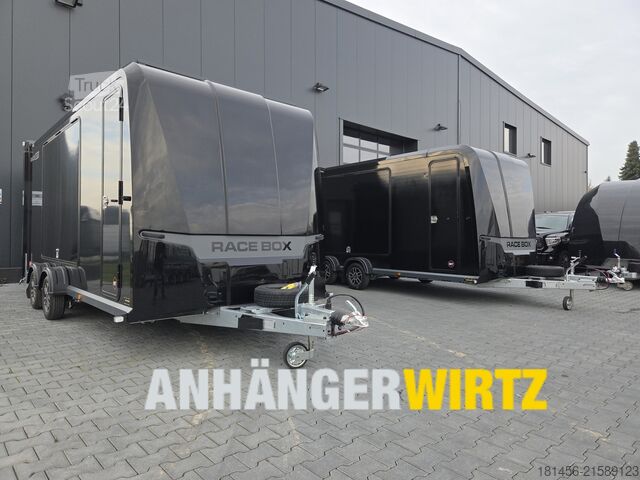 Car carrier trailer Brian James Trailers Race Box 610-5019  black Flügeltüren Neu