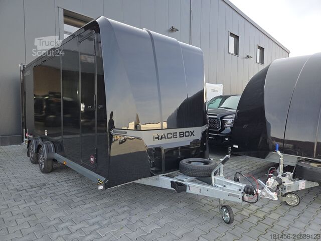 Car carrier trailer Brian James Trailers Race Box 610-5019  black Flügeltüren Neu