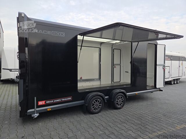 Car carrier trailer Brian James Trailers Race Box 610-5019  black Flügeltüren Neu