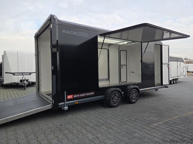 Car carrier trailer Brian James Trailers Race Box 610-5019  black Flügeltüren Neu