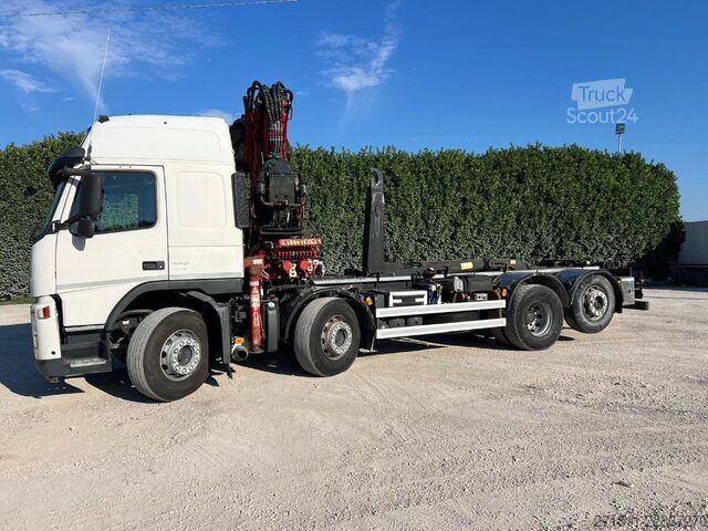 Ruloninė konteinerinė savivartis VOLVO VOLVO FM82 SCARRABILE CON GRU E POLIPO