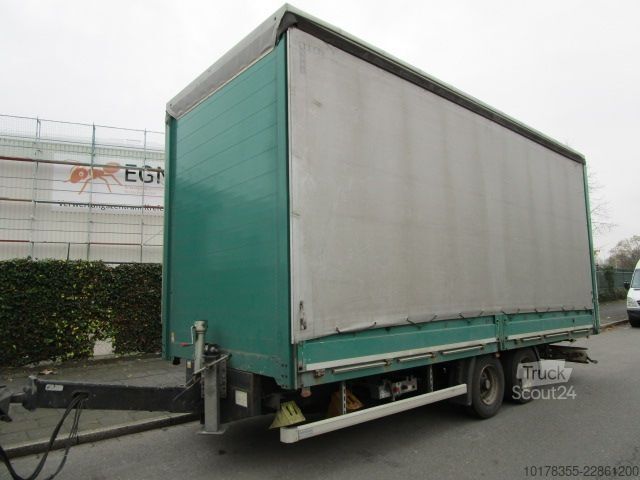 Åben trailer med presenning FLIEGL TKF 118 Tandemanh., Schiebeplane, 6,50m LdFlä.