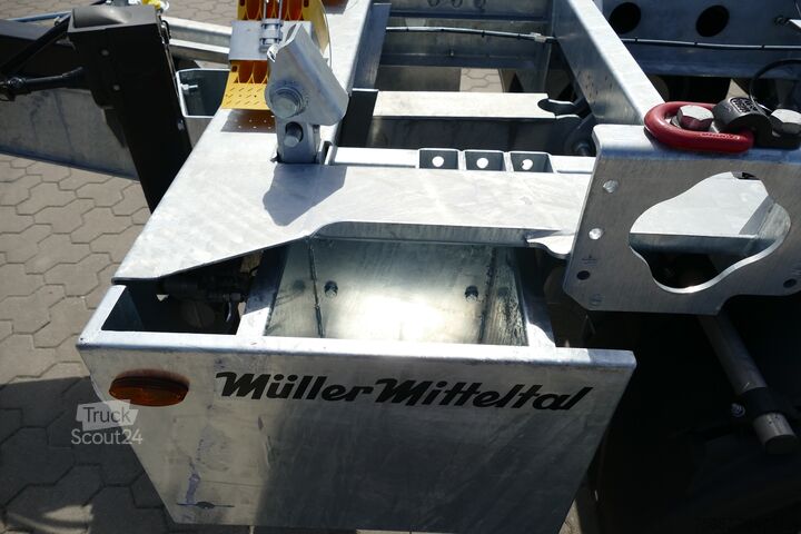 تخطي مقطورة قلابة Müller-Mitteltal 14,4 to. Tand.  Cont. Absetzanh. -feuerv