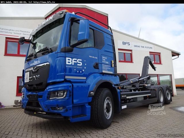 Roll-off tipper truck MAN TGS (TG3) 26.510 6x4H-4 BL CH Meiller, Hydrodriv