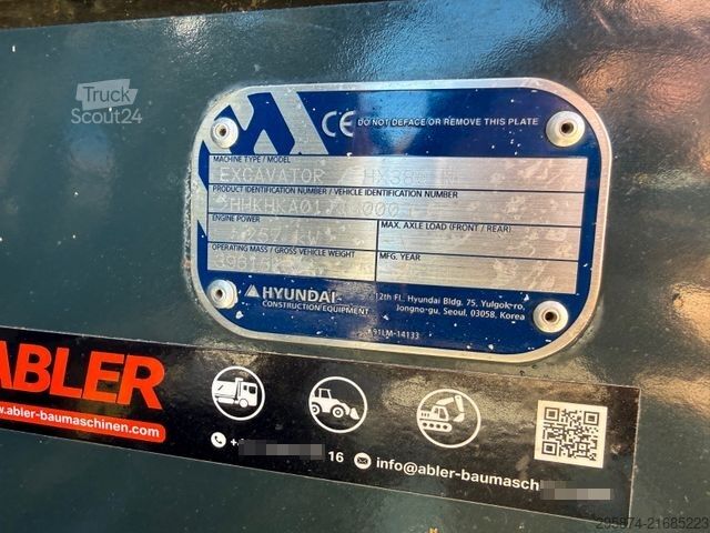 Kettenbagger HYUNDAI HX380 NL OQ80 ZS 360° TOP!