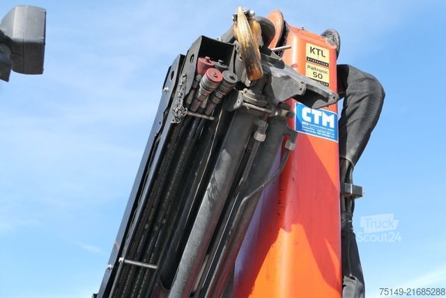 Camion basculante trilateral MAN 18.250 TGM 4x2, Palfinger 11001-KA, Greifer, AHK