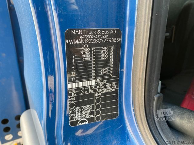 Camion bâché MAN TGL 8.250 BL I Edscha*Klima*2xAHK*Automatik*