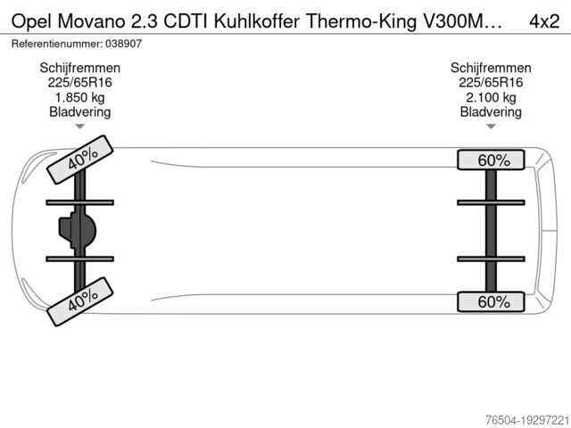 Kühlkoffer Opel Movano 2.3 CDTI Kuhlkoffer Thermo-King V300MAX ...