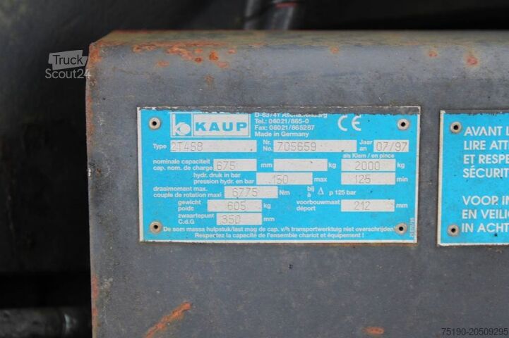 Papierrolgrijper Kaup 2T 458 Balenklem/ rollenklem