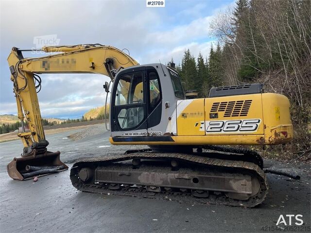 Pelle sur chenilles New Holland Kobelco E 265 with flap excavator bucket
