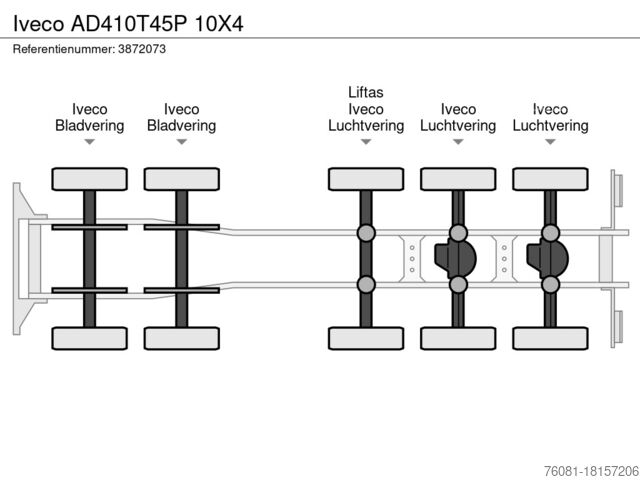 Hook arm system Iveco AD410T45P 10X4