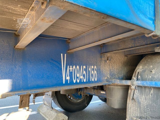 Open semitrailer with tarp GROENEWEGEN BPW axles