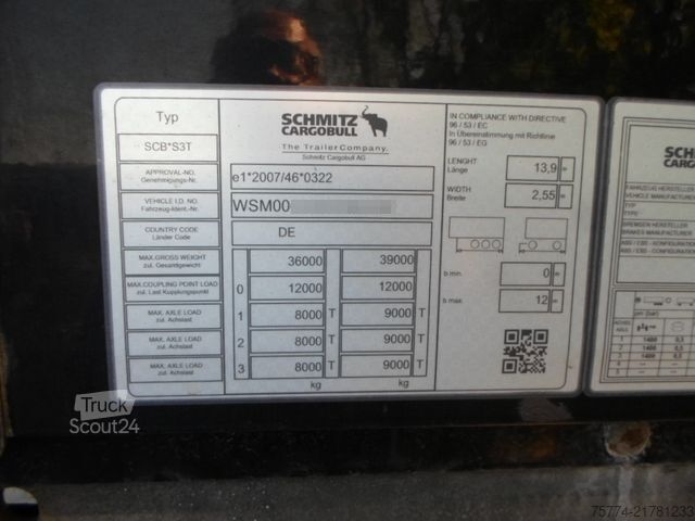 Naczepa do napojów SCHMITZ CARGOBULL Getränke/ Mega/ Speed Curtain / 3000mm Innenhöhe