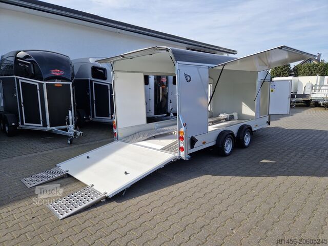 Biltransportør Debon Roadster 1000 enclosed Car Transport Trailer 3500kg 100km/h Pullman Soft Fahrwerk