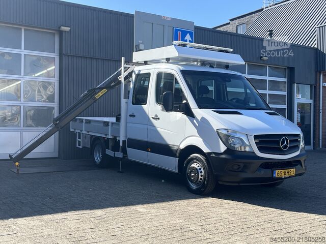Platformas kravas automašīna ar celtni Mercedes-Benz Sprinter 514 CDI 366 Hiab Laadkraan 018T Trekha...