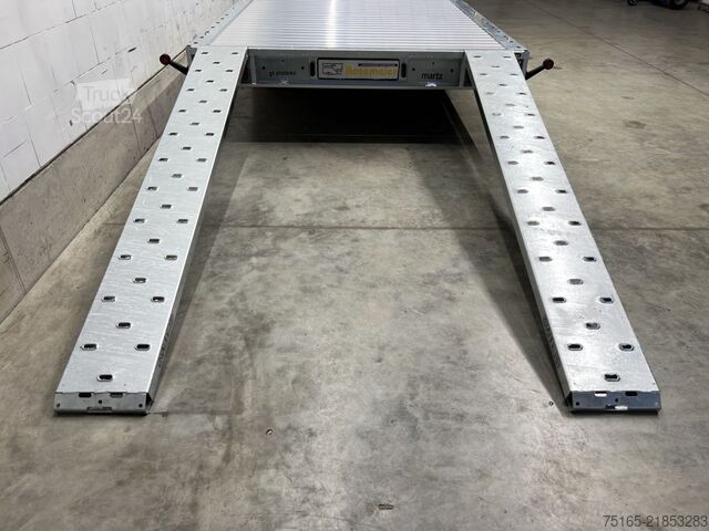 Reboque plataforma e transportador universal Martz GT Plateau 450/2 S 3,5T Alu Plattform/Universalt