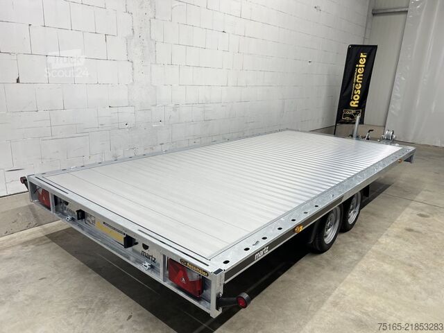 Reboque plataforma e transportador universal Martz GT Plateau 450/2 S 3,5T Alu Plattform/Universalt