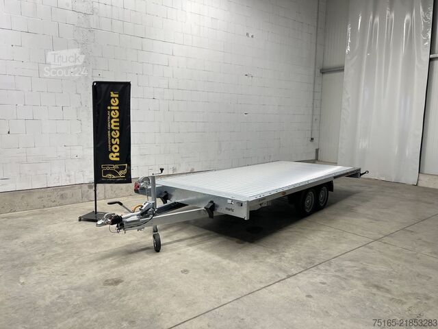 Reboque plataforma e transportador universal Martz GT Plateau 450/2 S 3,5T Alu Plattform/Universalt