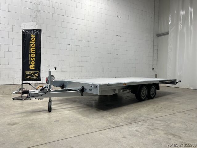 Reboque plataforma e transportador universal Martz GT Plateau 450/2 S 3,5T Alu Plattform/Universalt