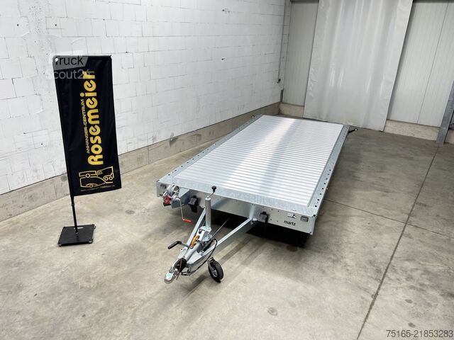 Reboque plataforma e transportador universal Martz GT Plateau 450/2 S 3,5T Alu Plattform/Universalt