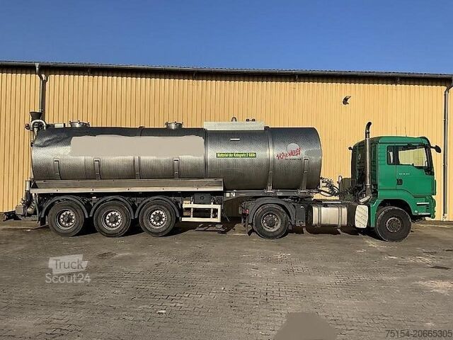 Srutų technologija Wienhoff MAN TGS 19.360 4x4 mit Wienhoff 3-Achs Tanksattelauflieger