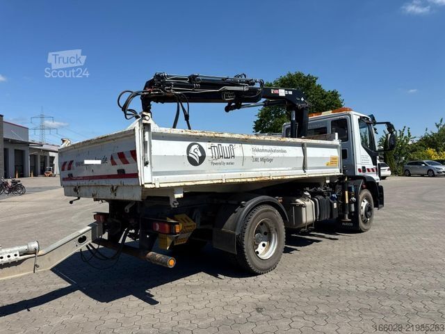 Кран-манипулятор на шасси грузовика IVECO 140E250 Kipper mit HIAB Kran inklusive Anhänger