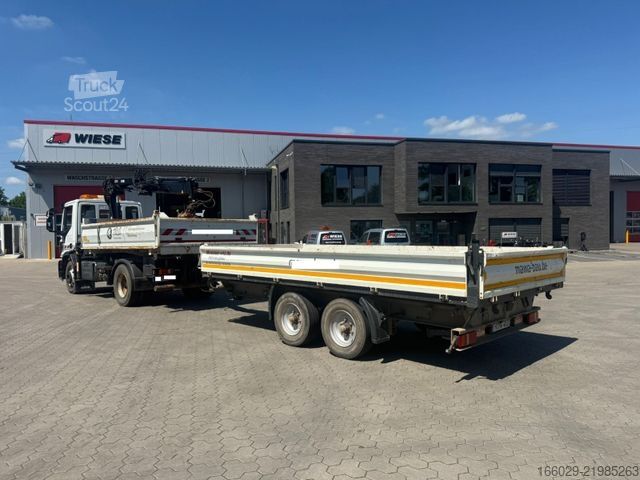 Кран-манипулятор на шасси грузовика IVECO 140E250 Kipper mit HIAB Kran inklusive Anhänger