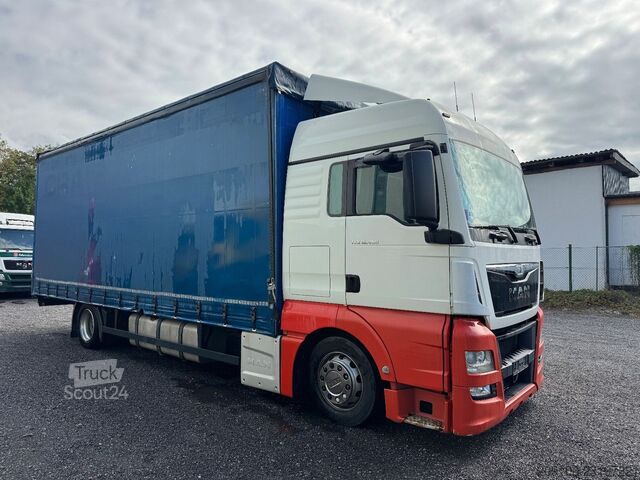 Plattewagen met zeil MAN TGX 18.400 Pritsche Plane