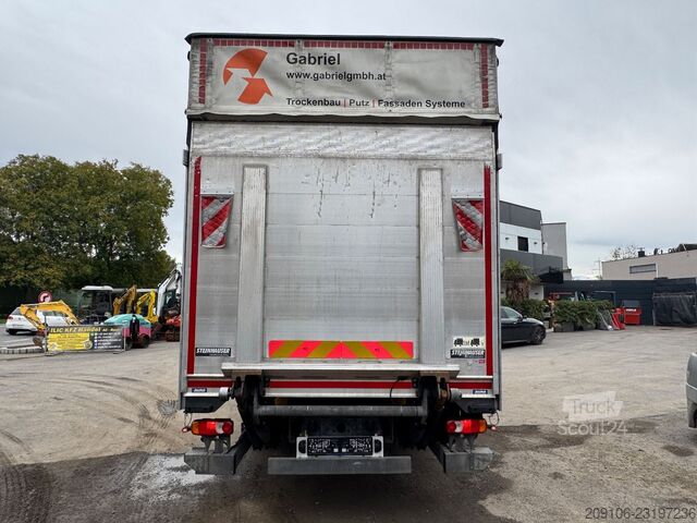 Camión plataforma con toldo IVECO Eurocargo 140E250 Pritsche Plane Klima